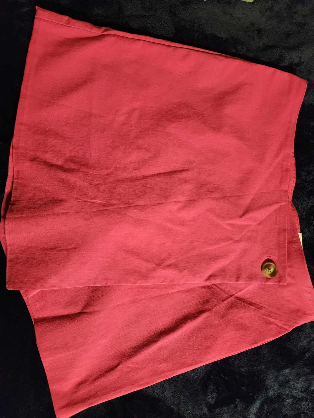 Chico's Rose Pink Asymmetric Skort with Button Detail